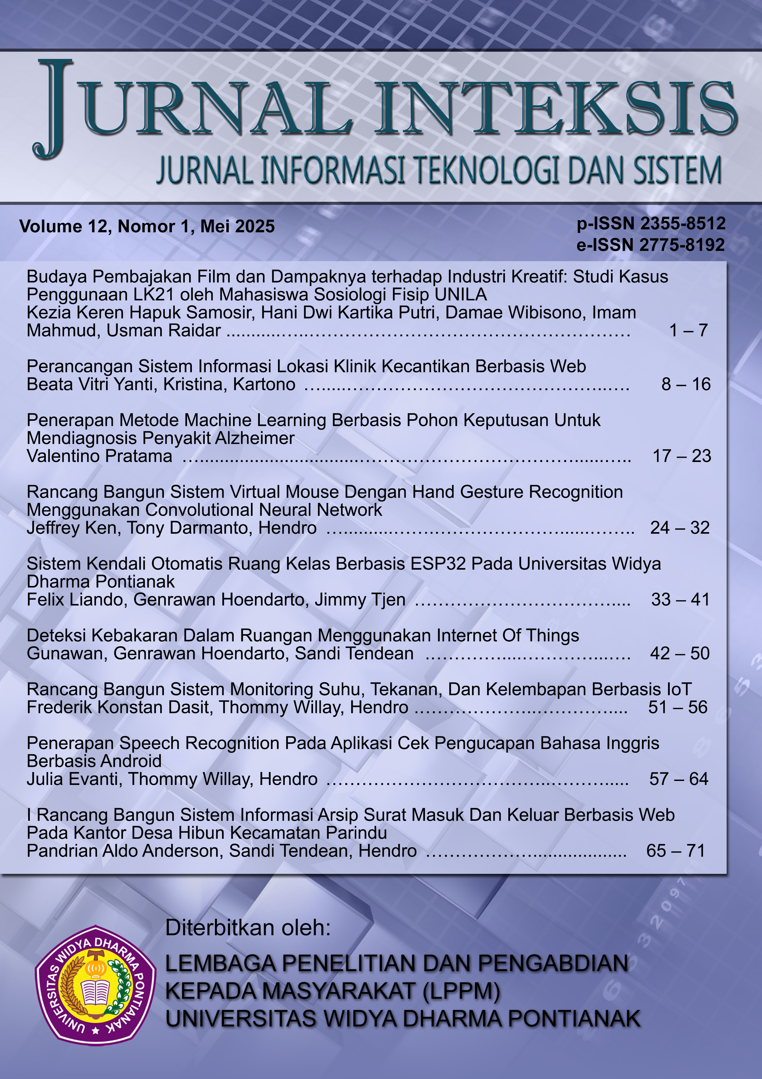 					View Vol. 12 No. 1: Mei 2025
				